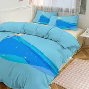 v5545 Bed Sheets Bedding Frozen 3-Piece Reversible Twin Bed Set - Includes 1 Reversible Twin Comforter And 2 Pillowcases Bedding - Fade Resistant Mic