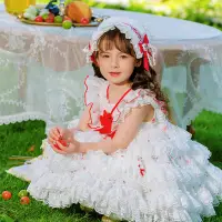在飛比找蝦皮商城精選優惠-六一兒童節童裝女童寶寶可愛碎花蛋糕裙兒童蘿莉塔Lolita裙