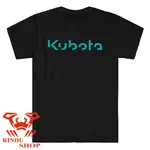 KUBOTA 拖拉機標誌男式黑色 T 恤尺寸 S 至 5XL