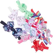 [HAMPPLIES] 10pcs Girl Bow Headbands Elastic Hair Bands with Unique Decorations for Parties Daily Wear Hair Accessories for Newborns
