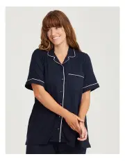 [Taking Shape] Modal Soft Touch Pyjama Top in Navy