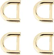 FOMIYES Purse Clip Clasp Buckle 4Pcs Multi- Zinc Alloy D Ring Adjustable Semi- Circular D Ring for DIY Bags Shoulder Strap Hardware Accessories (Gold) D Ring Purse Fastener Clasp