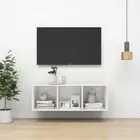 NNEVL Wall-mounted TV Cabinet High Gloss White 37x37x107 cm Chipboard