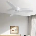 52" Ceiling Fan With Light ABS Blade Fans DC Motor Remote Control