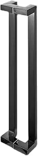 Door Handle Modern Barn Door Handle Shower Door Handle Stainless Steel, Large Sliding Glass Door Handle - 60/80/120/150Cm Long, 2-Side Mounted Push Pull Door Handle (Matte Black