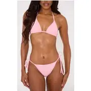 Baby Pink Mix & Match Tie Side Bikini Bottoms, Baby Pink