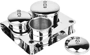 Baluue Essential Nail Tools Manicure Mixing Cup Stainless Steel Nail Dish Manicure Dappen Cups for Women