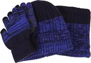 [MOBUTOFU] 1 Set Scarf Hat Gloves Fleece Mittens Warm Pile and Thicken Hat Gloves for Bonnets for Wool Hat Winter Gloves Warm Beanie Hat Kit Fleece Beanie Hat Acrylic Navy