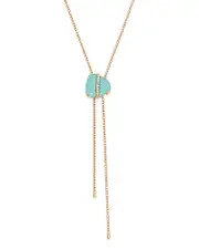 Ettika Turquoise Solstice Turquoise & Cubic Zirconia Lariat Necklace, 33