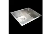 BRIENZ Handmade 1.5mm Stainless Steel Kitchen Sink with Square Waste - 550mm Single Bowl - Under/Top Mount