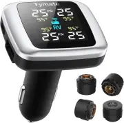 Tire Pressure Monitoring System Wireless TPMS w 4 External Sensors&6 Alarm Modes