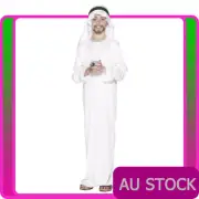 Kids Fake Sheikh Costume Arabic Desert Middle East Arab Boys Child Outfit Robe
