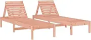 Camping Sunloungers Reclining Patio ChairsSun Loungers 2 pcs 199.5x60x74 cm Solid Wood Douglas