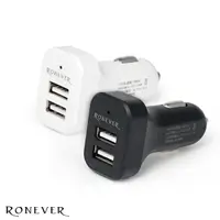 在飛比找momo購物網優惠-【RONEVER】PE014 2.1A 雙孔車用充電器