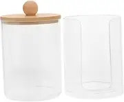 Cosmetic Cotton Box Bread Bin Smash Take Sealable Drawer Table Puff Large Powder Organizer Supplies Basket Kitchen Stand Cotton Buds Dispenser Storage Jars Q Material