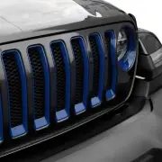 Mesh Grille Insert + Headlight Light Cover Trim 2018-23 Jeep Wrangler JL JLU
