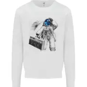 Space Ghetto Blaster Astronaut Music Kids Sweatshirt Jumper