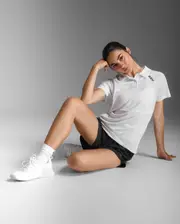 Aspire Polo, 2XU, L, White/Black, Female