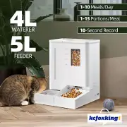 PetScene Automatic Pet Cat Feeder Waterer Set Smart Dog Food Water Dispenser