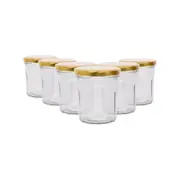 Argon Tableware Glass Jam Jars - 310ml - Pack of 6