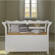 Storage Bench 126x42x75 cm Wood White vidaXL