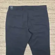 Abercrombie & Fitch Pants Mens 34 Tapered Leg Pleated Blue NWT Measure 35x27