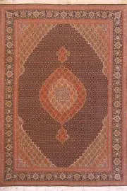 Tabriz Medallion Hand Knotted Wool & Silk Rug - 300x200cm by Cyrus Rugs