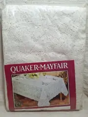 Vtg Quaker Lace #815 Rosemont Natural Tablecloth 64" X 102" Oblong New Sealed