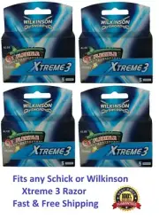 20 Wilkinson Xtreme3 Razor Blades Fit Schick Subzero 3 Shaver Refill Cartridge 8