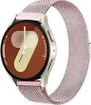 20mm Bands Compatible with Samsung Galaxy Watch FE/7/6/6 Classic/Watch 5/5 Pro/Watch 4/4 Classic, Adjustable Stainless Steel Replacement Band for Garmin Vivoactive 5/Vivoactive 3/Music,Venu SQ/2 Plus
