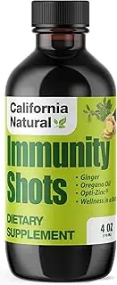 Immunity Shots 4Oz Bottle - California Natural - Opti-Zinc, Organic Ginger Root, Oregano Oil, Opti-Zinc - Potent & Pure Immune System Booster - 4oz - Immune System Support