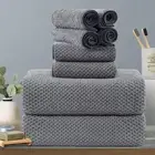 8-Piece Gray Bath Towels Set,2 Oversized Large Bath Towels Sheet,2 Hand Towel...