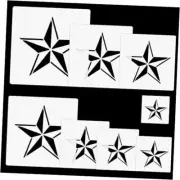 Large Star Stencil,8 Pcs Star Stencils Reusable Different Sizes Nautical Star