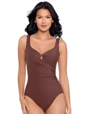 [Miraclesuit Swim] Must Haves Escape Underwired Shaping Swimsuit in Tamarind Brown