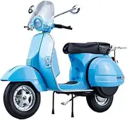 Leisure Motorcycle Model 1/10 for Ve&sp&a 125 Alloy Diecasts Metal Street Motorcycle Model Simulation Sound and Light Gifts Motorcycle Model with Steering Movable Stand(Blue 125)