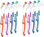 HEALSOPTHY 8Pcs Double Sided Cleaning Brushes Gentle Brushes for Efficient Cleaning of Dentures Comfortable Design Sturdy for Travel Use