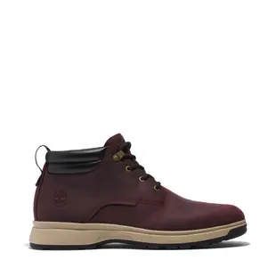 Timberland 男款酒紅色防水中筒休閒靴|A5XU1C60