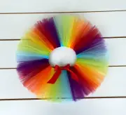 Vibrant Rainbow Tutu, Cake Smash, Skirt, Birthday, 6 Months To 3 Years Baby Girl