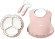 Baby Bjorn Meal Time Set, 4 pcs, Powder Pink
