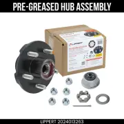 Lippert Pre-Greased Hub Assembly Lug Nuts 3.5K Axle 5 on 4.5 In 1/2 In Studs