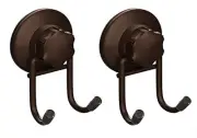 Suction Cup Hooks, Shower Squeegee Holder Towel Robe Loofah Hooks 2 bronze-2