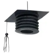 Mortarboards 5.5-Inch Shaped Paper Lanterns 4 Pack Graduation Hanging Decoration