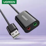 Ugreen USB 2.0 Sound Card Audio Microphone 3D VIRTUAL 7.1 External High Quality
