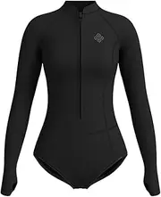 Seaskin Womens Wetsuit 2mm One Piece Long Sleeves Shorty Wetsuit