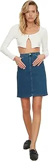 [Trendyol] Women's Mini Pencil Skirt A-line Denim Skirt, Blue