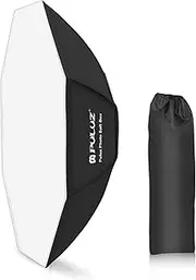 zolyet 95cm/37.4in Quick Release Octagon Softbox with Bowen Mou and 8 Support Rods for Photography Studio Photography Portrait Live Stream Black