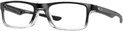 [Oakley] OX8081 Eyeglasses Bundle: OX 8081 808112 Plank 2.0 Polished Black Clear and Large Black leash Accessory kit, Plank 2.0 Polished Black Clear