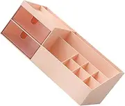SEWACC Collapsible Storage Box with 5 Compartments Plastic Storage Box with Drawer Cosmetics Organizer