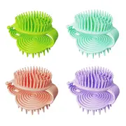 4Pcs Hair Shampoo Brush Double Sided Scalp Massager Hair Scrubber Scalp Brush