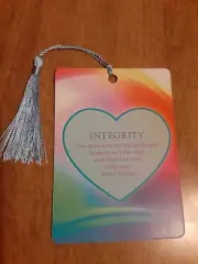 "Integrity" Love Affirmation Bookmark Tarot Oracle Card Gift Purified & Charged